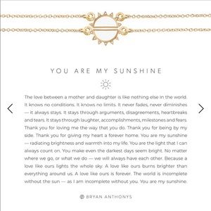 NWOT You Are My Sunshine Necklace (Top Half)